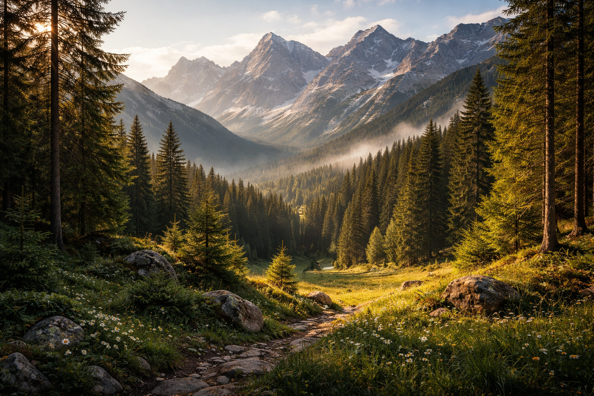 Morgenstimmung in den Alpen